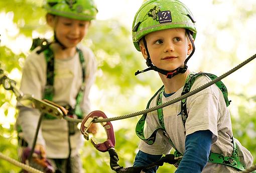 Geburtstagsfeier im Bambini-Parcours im Kletterpark Detmold