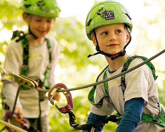 Geburtstagsfeier im Bambini-Parcours im Kletterpark Detmold