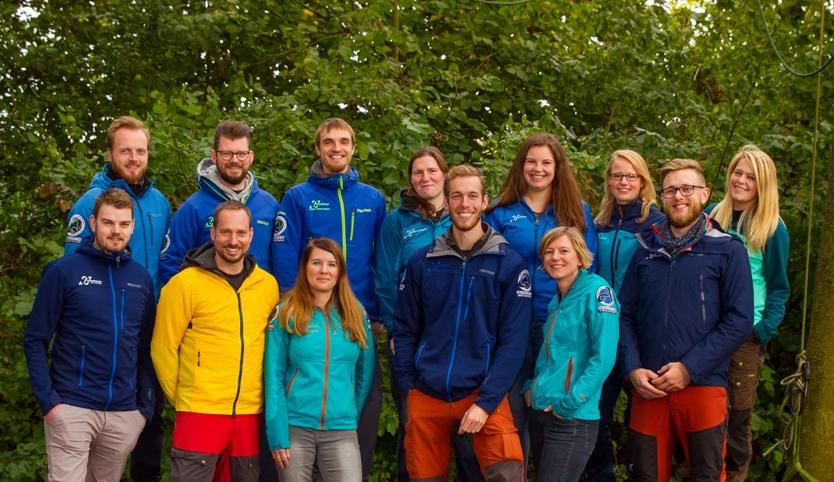 Gruppenfoto des Büroteams von Interakteam